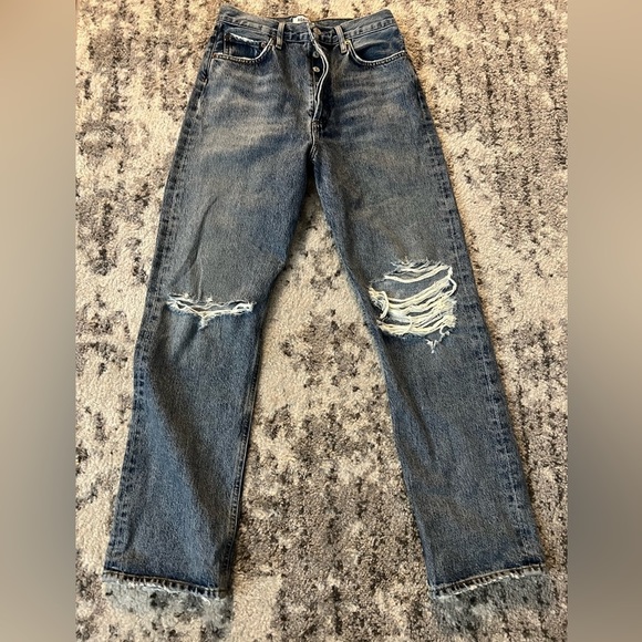 AGOLDE 90s Pinch Waist BACKDROP High Rise Straight Leg Jeans Y. - Picture 8 of 15